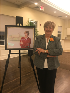 Judy Moore with her award